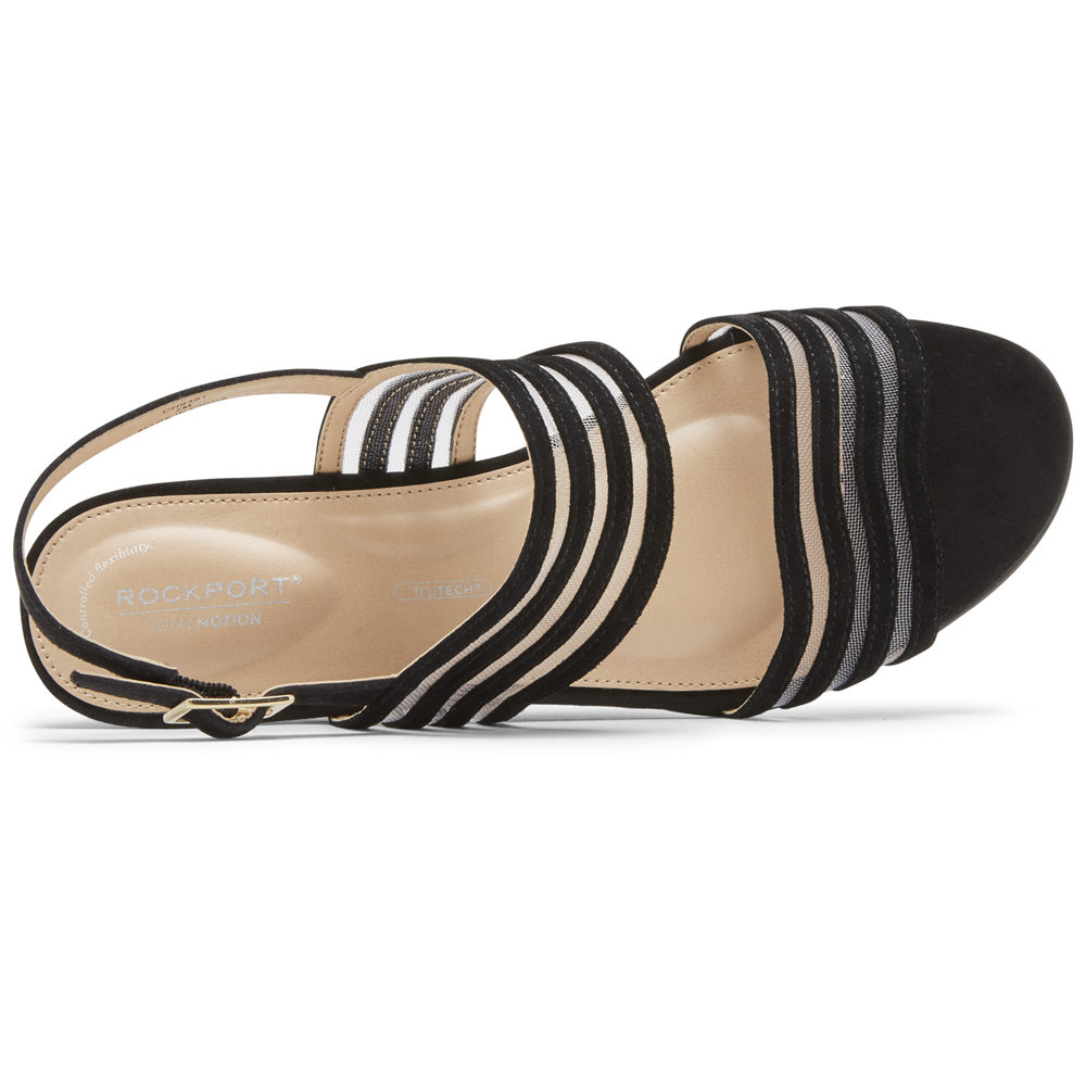 Sandalias Rockport Mujer Mexico - Total Motion Zandra Mesh Negros - ALJTE8065